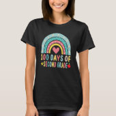 100 Days Of Second Grade Leopard Rainbow 100th Day Tシャツ (正面)