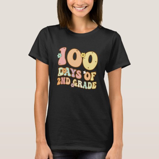 100 Days Of Second Grade Teacher 100th Day Of Scho Tシャツ (正面)
