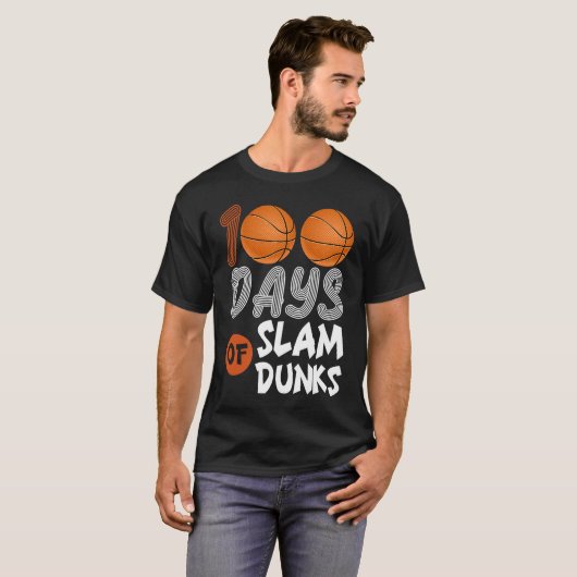 100 Days Of Slam Dunk Basketball 100th Day Of Scho Tシャツ (正面フル)