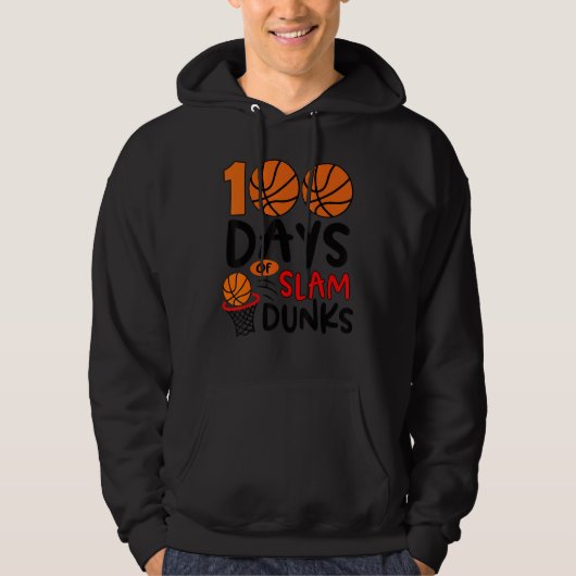 100 Days of Slam Dunks Basketball  100th Day of Sc パーカ (正面)