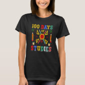 100 Days Of Studies School Kid Elementary Schooler Tシャツ (正面)