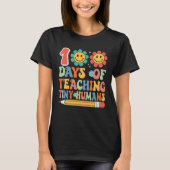 100 Days Of Teaching Tiny Humans 100 Days Of Schoo Tシャツ (正面)