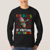 100 Days Of Virtual kindergarten Teacher or Studen Tシャツ (正面)