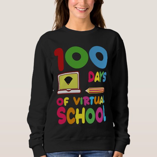 100 Days Of Virtual School 2023 スウェットシャツ (正面)