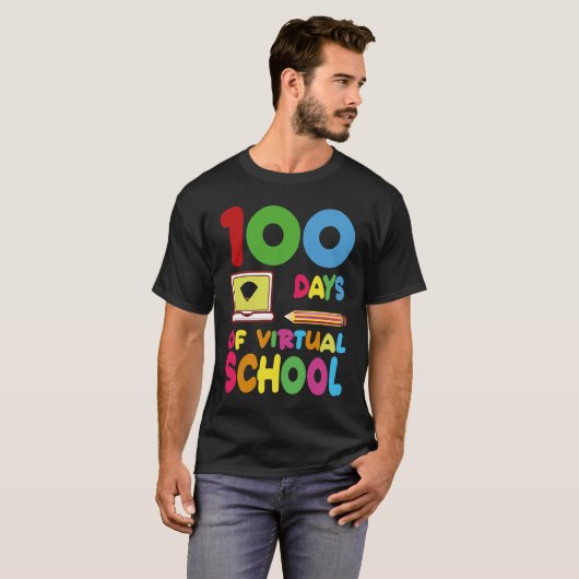 100 Days Of Virtual School 2023 Tシャツ (正面フル)