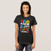 100 Days Of Virtual School Funny 100th Day Of Scho Tシャツ (正面フル)