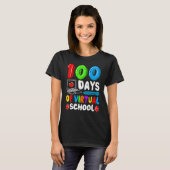 100 Days Of Virtual School Funny 100th Day Of Scho Tシャツ (正面フル)