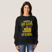 100 Days School Bus 100 Days Of School Boys Kids T スウェットシャツ (正面フル)