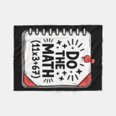 100 Days School Math Equation Do The Math 100 Funn フリースブランケット (正面(横))