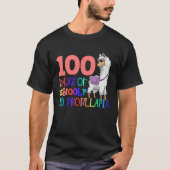 100 Days School No Sample Llama Teacher Or Student Tシャツ (正面)