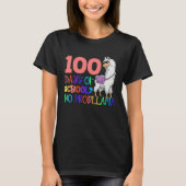 100 Days School No Sample Llama Teacher Or Student Tシャツ (正面)