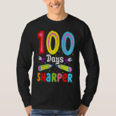 100 Days Sharper 100 Days Of School Pencil 100 Day Tシャツ (正面)