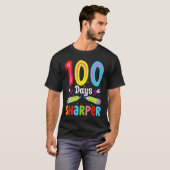 100 Days Sharper 100 Days Of School Pencil 100 Day Tシャツ (正面フル)