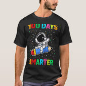 100 Days Smarter 100th Day of School Astronaut Spa Tシャツ (正面)