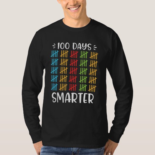 100 Days Smarter  100th Day Of School Counting Tシャツ (正面)