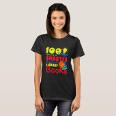 100 Days Smarter Because of Library Books Kids Tea Tシャツ (正面フル)