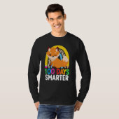 100 Days Smarter Cute Animal Fox 100 Days Of Schoo Tシャツ (正面フル)