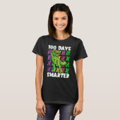 100 Days Smarter Dino Dinosaur rex 100 Days of Sch Tシャツ (正面フル)
