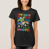 100 Days Smarter Dinosaur Monster Truck 100th Day Tシャツ (正面)