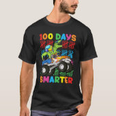 100 Days Smarter Dinosaur Monster Truck 100th Day  Tシャツ (正面)