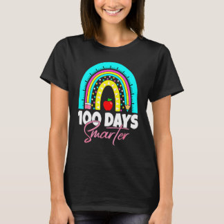 100 Days Smarter Funny 100th Day Of School Rainbow Tシャツ