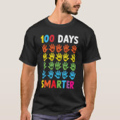 100 Days Smarter Hands Happy 100 Days Of School Bo Tシャツ (正面)