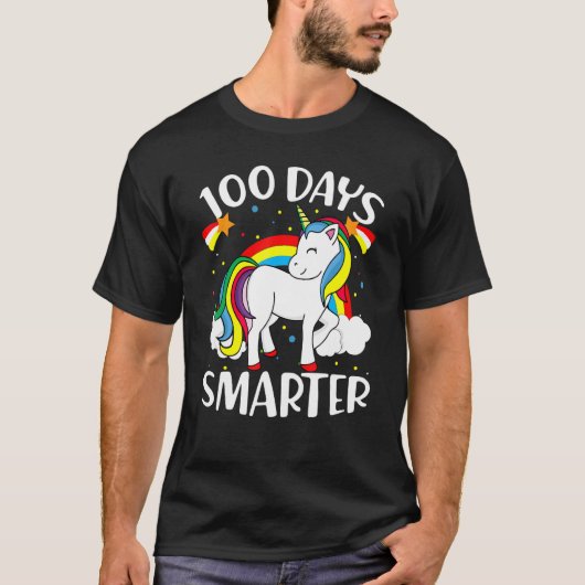 100 Days Smarter Happy 100th Day Of School Cute Un Tシャツ (正面)