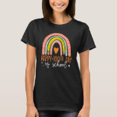 100 Days Smarter Happy 100th Day Of School Rainbow Tシャツ (正面)