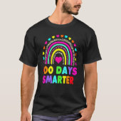 100 Days Smarter Happy 100th Day Of School Rainbow Tシャツ (正面)