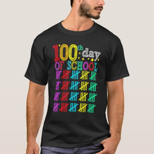 100 Days Smarter Happy 100th Day Of School Student Tシャツ (正面)