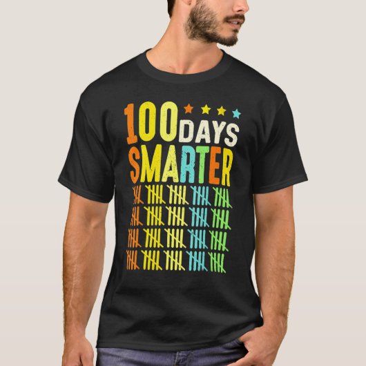 100 Days Smarter Happy 100th Day Of School Student Tシャツ (正面)
