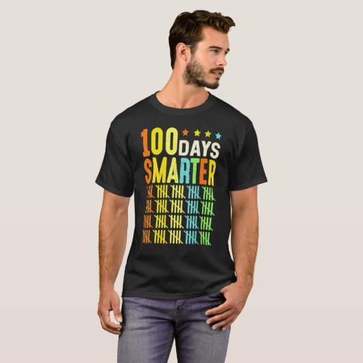 100 Days Smarter Happy 100th Day Of School Student Tシャツ (正面フル)