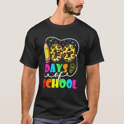 100 Days Smarter Happy 100th Day Of School Student Tシャツ (正面)