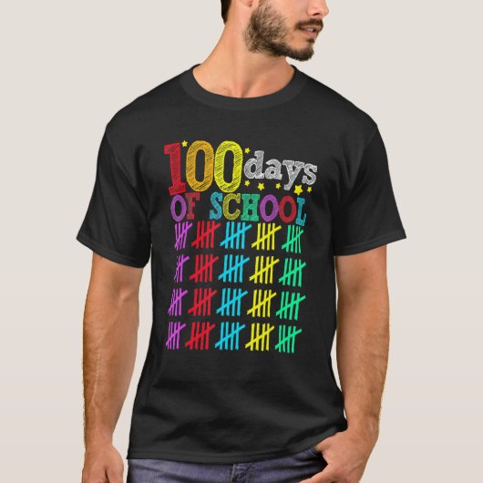 100 Days Smarter Happy 100th Day Of School Student Tシャツ (正面)