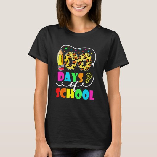 100 Days Smarter Happy 100th Day Of School Student Tシャツ (正面)