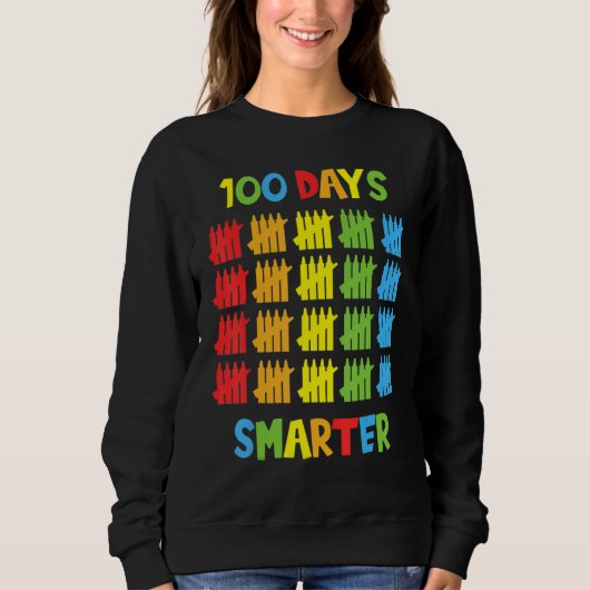 100 Days Smarter Happy 100th Day Of School Tally M スウェットシャツ (正面)