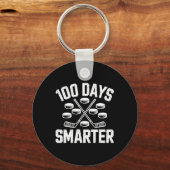 100 Days Smarter Hockey 100th Day Of School Studen キーホルダー (正面)