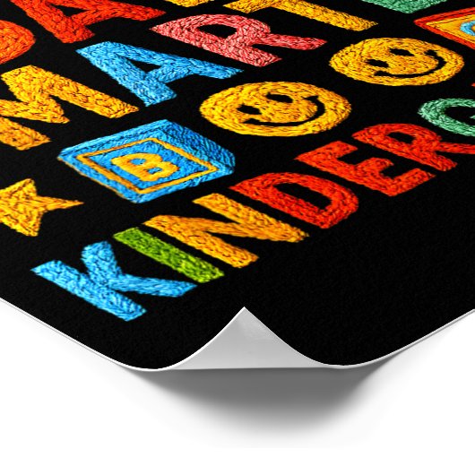 100 Days Smarter Kindergarten Milestone School Ach ポスター (角)