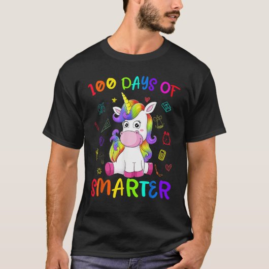 100 Days Smarter Magical Learning Of School Unicor Tシャツ (正面)