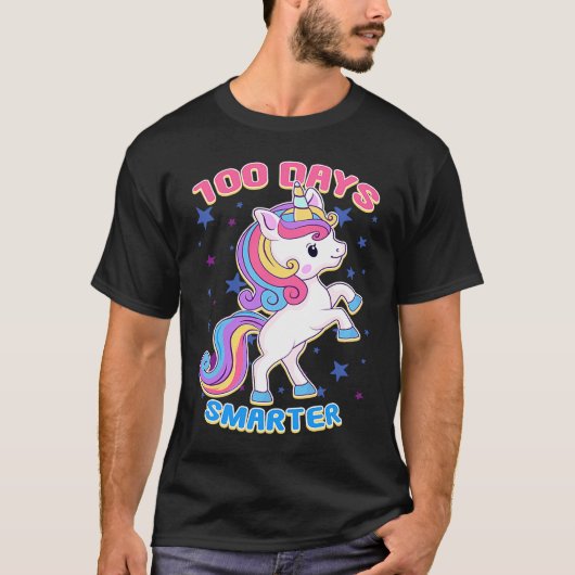 100 Days Smarter Magical Learning Unicorn Student  Tシャツ (正面)