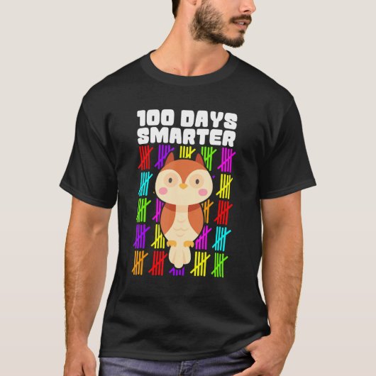 100 Days Smarter Owl Shirts, Boys Girls 100th Day  Tシャツ (正面)
