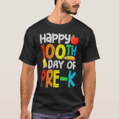 100 Days Smarter Pre-K Happy 100th Day Of School P Tシャツ (正面)
