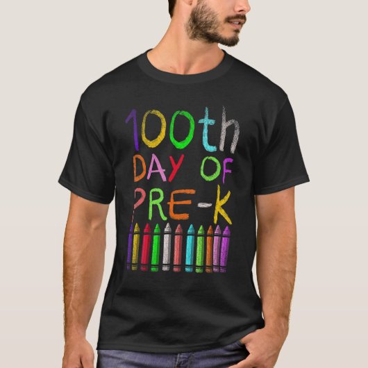 100 Days Smarter Pre-K Happy 100th Day Of School P Tシャツ (正面)