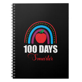 100 Days Smarter Rainbow Funny 100th Day of School ノートブック