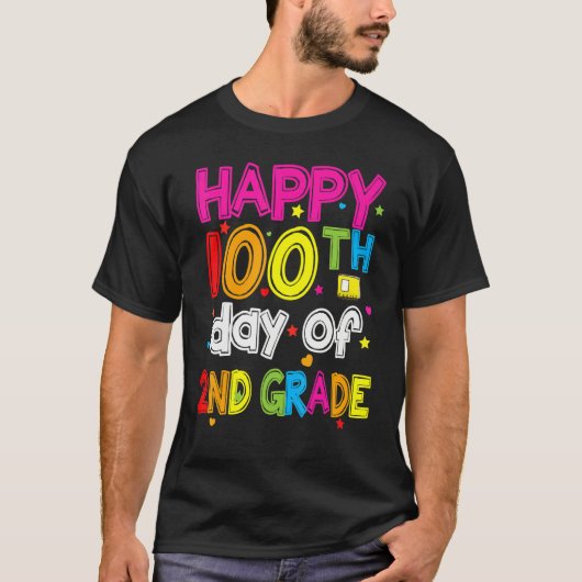 100 Days Smarter Second Grade 100th Day Of School  Tシャツ (正面)