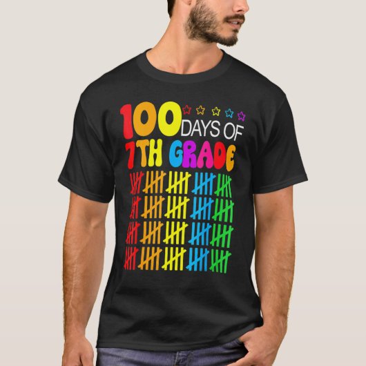 100 Days Smarter Seventh Grade 100th Day Of School Tシャツ (正面)