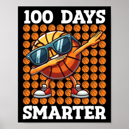 100 Days Smarter Sketll Kids 100 Days Of School Bo ポスター (正面)