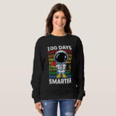 100 Days Smarter Space Astronaut 100th Day School  スウェットシャツ (正面フル)