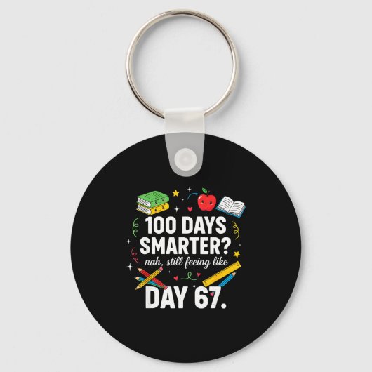 100 Days Smarter Still Feeling Like Day 67 Meme Fu キーホルダー (正面)