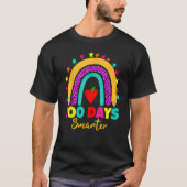 100 Days Smarter Teacher 100th Day Of School Rainb Tシャツ (正面)